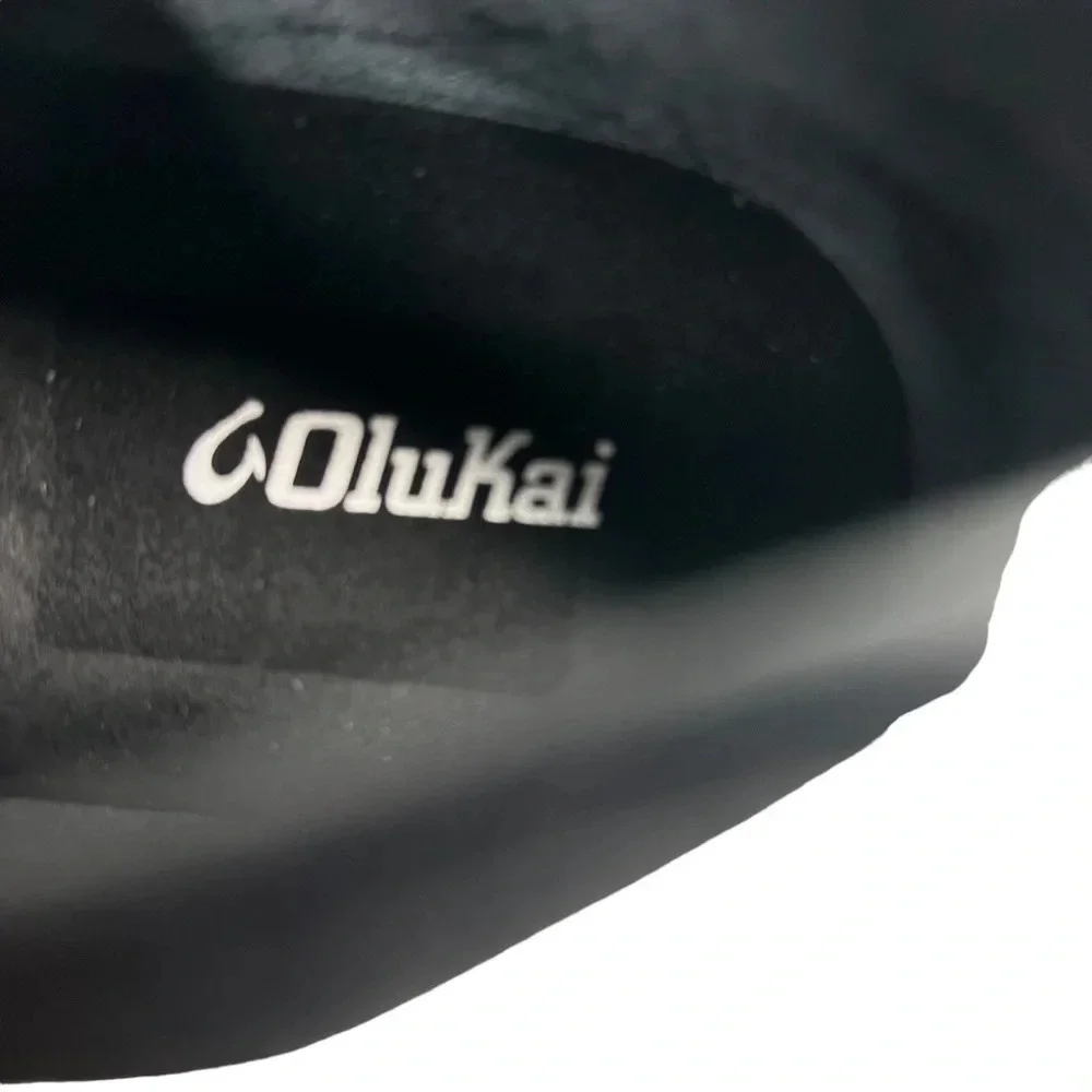 OluKai Nalukai Kapa Boot Black Waxed Canvas High Top Shoe Water Resistant. Sz: 9
